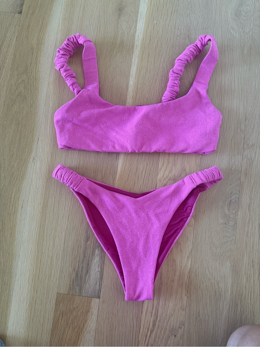 Beach Riot Effie Bikini Petal Pink Scrunch - bikini Size Small